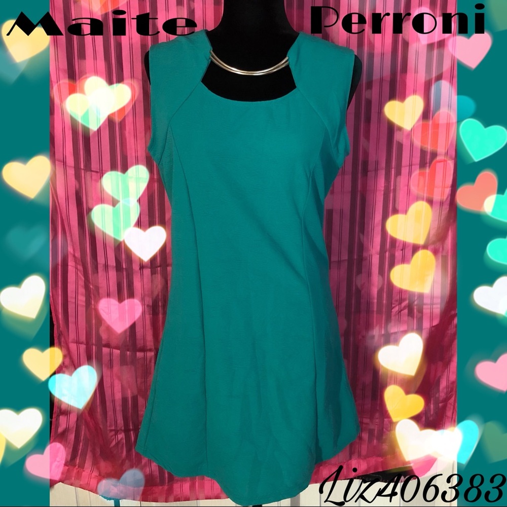 Maite Perroni Dress Turquoise color 
size large 👗